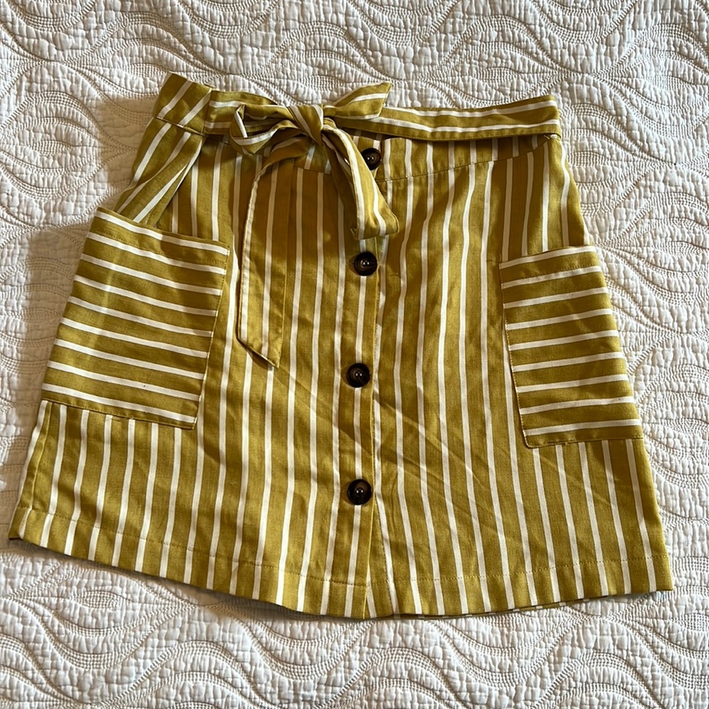 Altar’d State Stripe Button Skirt
